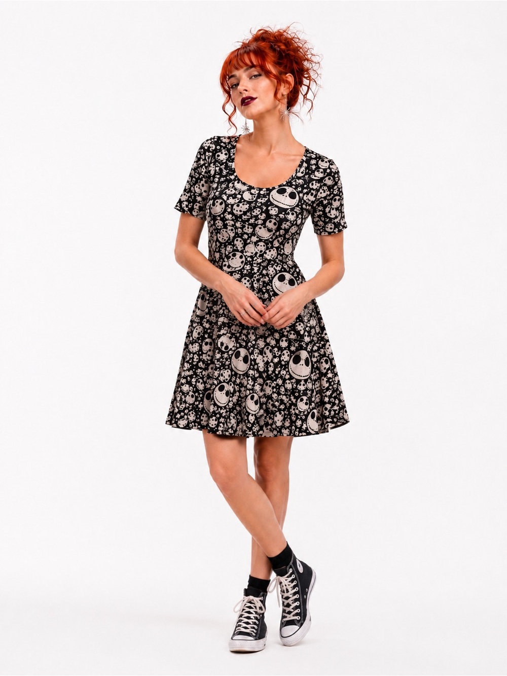 Nightmare Before Christmas Jack Skellington Print Dress
